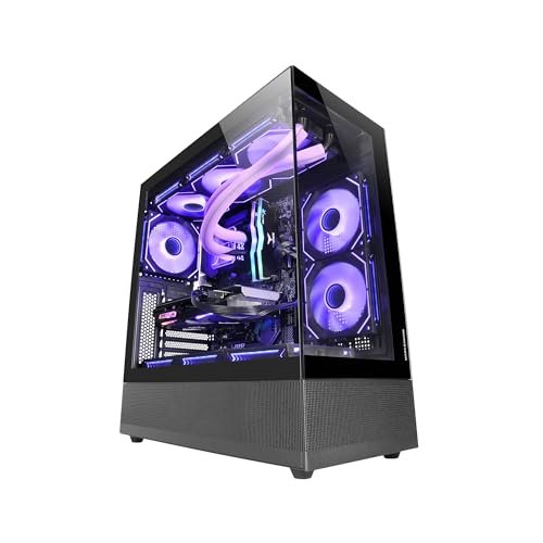 Mars Gaming MC-Set, ATX PC-Gehäuse, Durchgehende Front und Seitenteile aus Gehärtetem Glas, Bodendesign mit Airtech Mesh Technologie, Dual Chamber Gaming Semitower, Bis zu 9X Lüfterleistung, Schwarz Mars Gaming MC-Set, ATX PC-Gehäuse, Durchgehende Front und Seitenteile aus Gehärtetem Glas, Bodendesign mit Airtech Mesh Technologie, Dual Chamber Gaming Semitower, Bis zu 9X Lüfterleistung, Schwarz von Mars Gaming