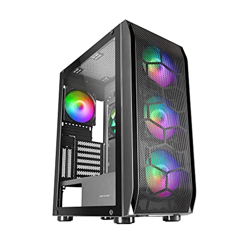 Mars Gaming MCPRO Schwarz, Gehäuse PC Gaming XL E-ATX , Gehärtetes Glas, 4X Lüfter RGB 14cm von MARSGAMING