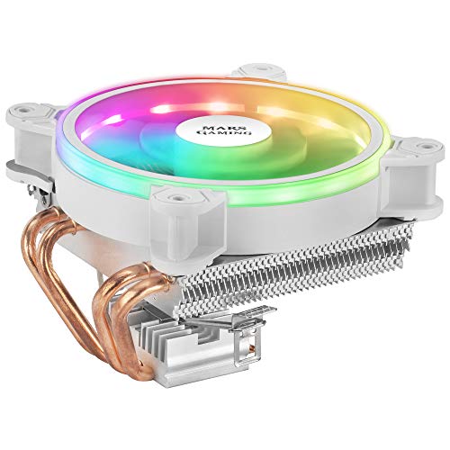 Mars Gaming MCPU220W, Weißer CPU-Kühler, TDP 140W, DUAL ARGB, Silent PWM von Mars Gaming