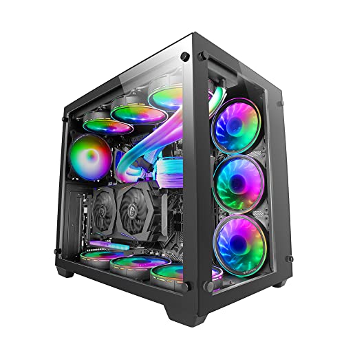 Mars Gaming MCV3 Schwarz, Custom XXL E-ATX Gaming Tower, Front und Seitenfenster Gehärtetem Glas, Dual Chamber Modular Frame Mars Gaming MCV3 Schwarz, Custom XXL E-ATX Gaming Tower, Front und Seitenfenster Gehärtetem Glas, Dual Chamber Modular Frame von Mars Gaming
