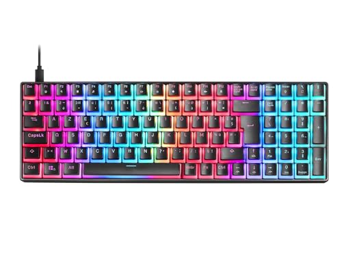 Mars Gaming MKULTRA, Mechanische Tastatur Schwarz RGB, Kompakt 96%, Schalter Outemu SQ Braun, Französische Sprache von Mars Gaming