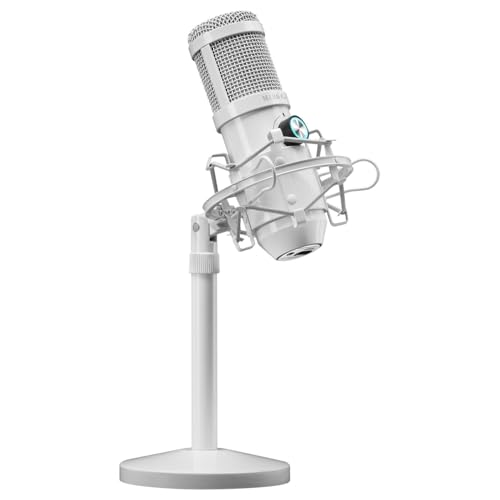 Mars Gaming MMIC-XT, Professionelles High Definition 192Khz 24-bit Studiomikrofon, Kugelarm, Anti Shock Mount, Pop Filter Metallgitter, Schwarz von Mars Gaming
