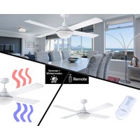 Weißer Decken Ventilator mit Fernbedienung 122 cm Beleuchtung leiser Wind Kühler von MARTEC