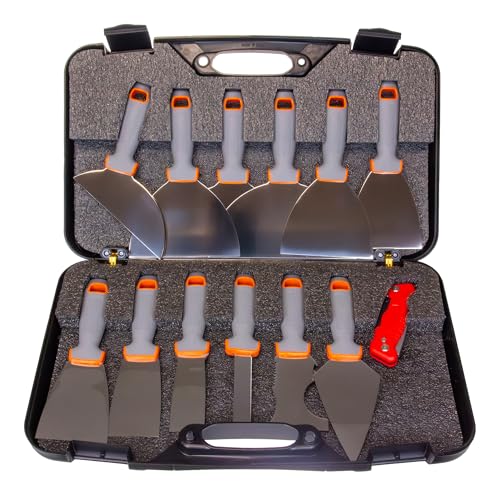 MARTEN 12-tlg. Spachtel Set TYTANX aus Edelstahl mit Klappmesser – Profi Werkzeuge im Koffer – rostfrei & flexibel – ideal für Trockenbau & Renovierung MARTEN 12-tlg. Spachtel Set TYTANX aus Edelstahl mit Klappmesser – Profi Werkzeuge im Koffer – rostfrei & flexibel – ideal für Trockenbau & Renovierung von MARTEN