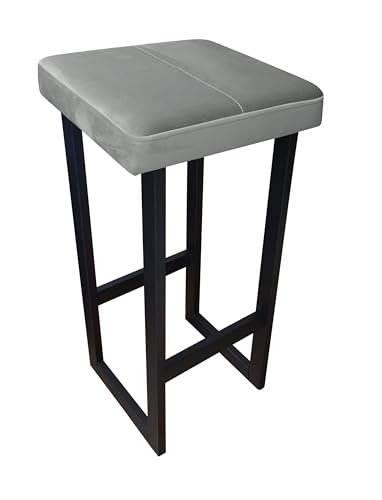 MARTHOME Barhocker Loft Stil Samtbezug Pet Proof, Höhenverstellbar 60/75/90 cm, mit Fußstütze, Robuste Metallkonstruktion, Pulverbeschichtet Schwarz, Hocker, Barstuhl- Wasserabweisend MARTHOME Barhocker Loft Stil Samtbezug Pet Proof, Höhenverstellbar 60/75/90 cm, mit Fußstütze, Robuste Metallkonstruktion, Pulverbeschichtet Schwarz, Hocker, Barstuhl- Wasserabweisend von MARTHOME