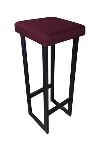 MARTHOME Barhocker Loft Stil Samtbezug Pet Proof, Höhenverstellbar 60/75/90 cm, mit Fußstütze, Robuste Metallkonstruktion, Pulverbeschichtet Schwarz, Hocker, Barstuhl- Wasserabweisend MARTHOME Barhocker Loft Stil Samtbezug Pet Proof, Höhenverstellbar 60/75/90 cm, mit Fußstütze, Robuste Metallkonstruktion, Pulverbeschichtet Schwarz, Hocker, Barstuhl- Wasserabweisend von MARTHOME