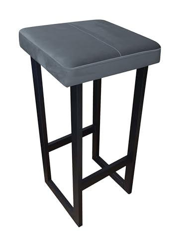 MARTHOME Barhocker Loft Stil Samtbezug Pet Proof, Höhenverstellbar 60/75/90 cm, mit Fußstütze, Robuste Metallkonstruktion, Pulverbeschichtet Schwarz, Hocker, Barstuhl- Wasserabweisend MARTHOME Barhocker Loft Stil Samtbezug Pet Proof, Höhenverstellbar 60/75/90 cm, mit Fußstütze, Robuste Metallkonstruktion, Pulverbeschichtet Schwarz, Hocker, Barstuhl- Wasserabweisend von MARTHOME