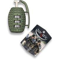 Metallschloss in Form einer barbarischen Granate, grün, Größe 4,5 x 3 cm von MARTINEZ ALBAINOX