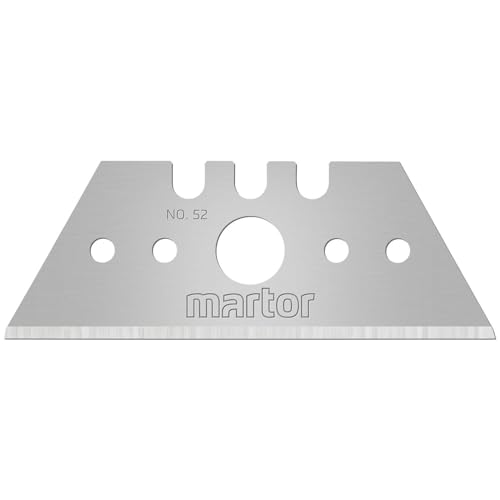 MARTOR 10 x TRAPEZKLINGE, Ersatzklingen Cuttermesser, Sicherheitsmesser, 19 mm, Scharf, Im Spender, 2-fach Nutzbar, NR. 52 von MARTOR