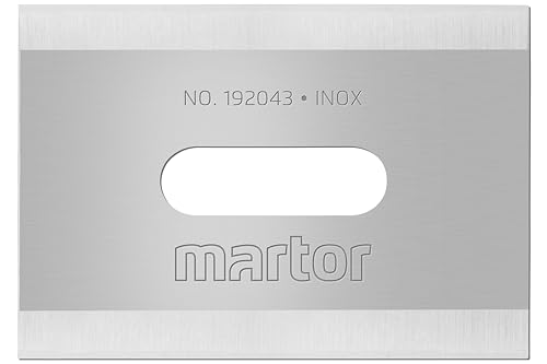 MARTOR 10 x INDUSTRIEKLINGE, Ersatzklingen Cuttermesser, Sicherheitsmesser, 18,5 mm, Scharf, Im Spender, 4-fach Nutzbar, NR. 192043 von MARTOR