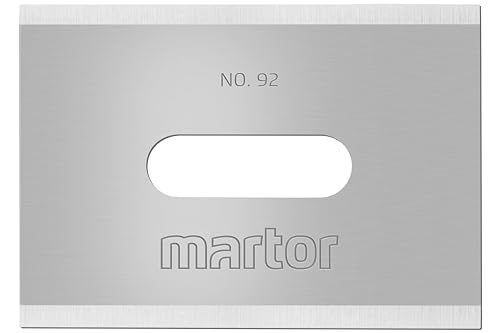 MARTOR 10 x INDUSTRIEKLINGE, Ersatzklingen Cuttermesser, Sicherheitsmesser, 18,5 mm, Scharf, Im Spender, 4-fach Nutzbar, NR. 92 von MARTOR