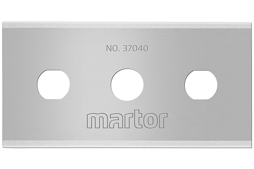 MARTOR 10 x INDUSTRIEKLINGE, Ersatzklingen Cuttermesser, Sicherheitsmesser, 22 mm, Scharf, 4-fach Nutzbar, NR. 37040 von MARTOR