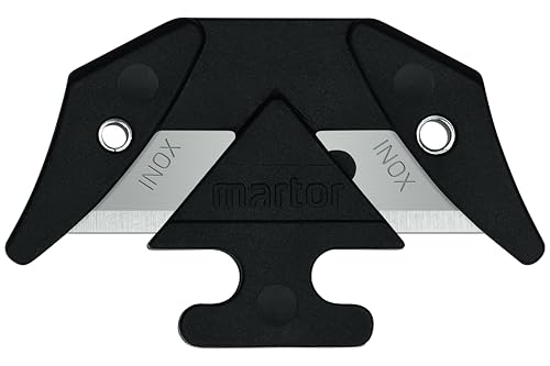 MARTOR 10 x SECUMAX-KLINGE, rostfreie Ersatzklingen Cuttermesser, Sicherheitsmesser, 25,8 mm, Scharf, 2-fach Nutzbar, NR. 13448 von MARTOR