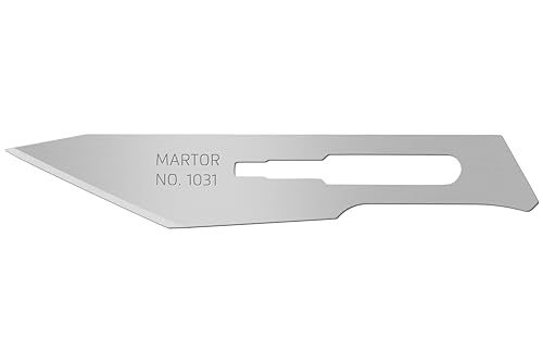 MARTOR 10 x SKALPELLKLINGE, Ersatzklingen Grafikmesser, Bastelmesser, Entgrater, 7,5 mm, Scharf, 1-fach Nutzbar, NR. 1031 MARTOR 10 x SKALPELLKLINGE, Ersatzklingen Grafikmesser, Bastelmesser, Entgrater, 7,5 mm, Scharf, 1-fach Nutzbar, NR. 1031 von MARTOR
