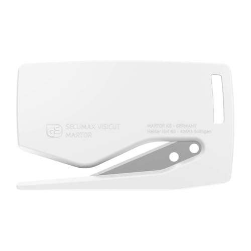 MARTOR 10 x Sicherheitsmesser, Verdeckte Klinge, SECUMAX VISICUT, Profi Cuttermesser, Leicht, Kunststoff, Rechts- & Linkshänder, GS Geprüft von MARTOR