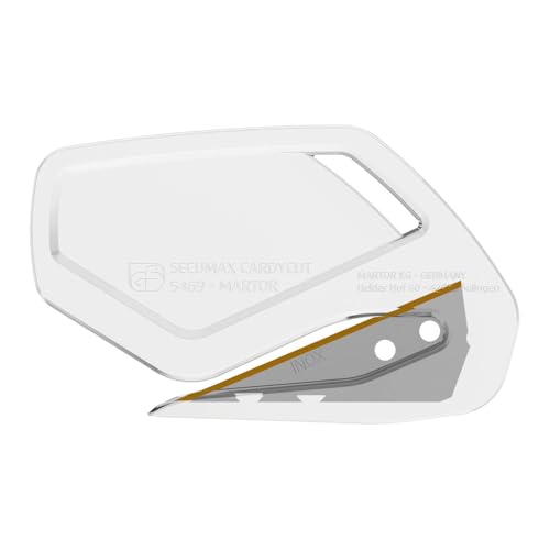 MARTOR Sicherheitsmesser SECUMAX CARDYCUT mit SPITZKLINGE 885 100 Stück (Abmessung 71 x 3 x 43 mm, 6,6 g, Material Kunststoff, Einmalmesser) 546912.16 von MARTOR