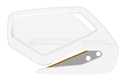 MARTOR 100 x Sicherheitsmesser, Verdeckte Klinge, SECUMAX CARDYCUT, Profi Cuttermesser, Leicht, Kunststoff, Rechts- & Linkshänder, GS Geprüft von MARTOR