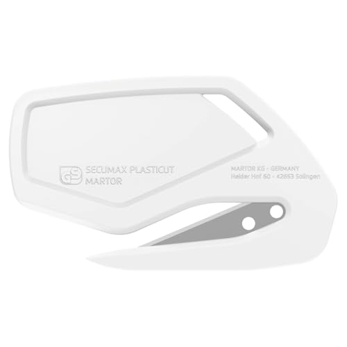 MARTOR 100 x Sicherheitsmesser, Verdeckte Klinge, SECUMAX PLASTICUT, Profi Cuttermesser, Leicht, Kunststoff, Rechts- & Linkshänder, GS Geprüft von MARTOR