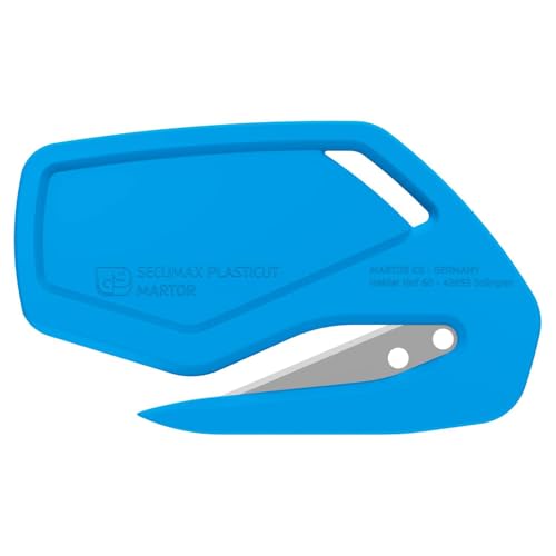 MARTOR 100 x Sicherheitsmesser, Verdeckte Klinge, SECUMAX PLASTICUT, Profi Cuttermesser, Leicht, Kunststoff, Rechts- & Linkshänder, GS Geprüft von MARTOR