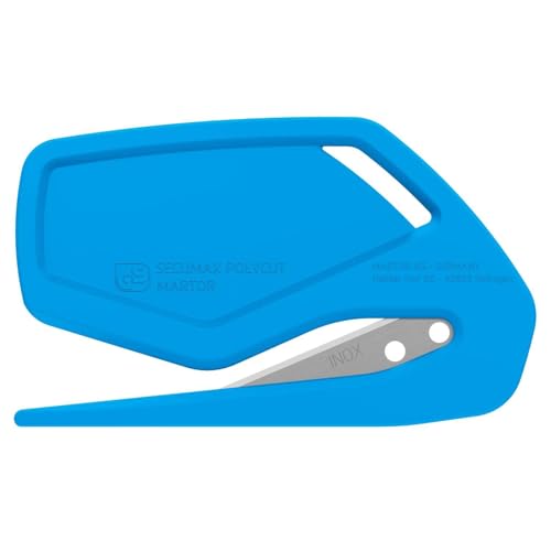 MARTOR 100 x Sicherheitsmesser, rostfreie verdeckte Klinge, SECUMAX POLYCUT, Profi Cuttermesser, Leicht, Kunststoff, Rechts- & Linkshänder, GS Geprüft von MARTOR