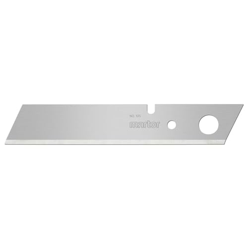 MARTOR 5 x GROSSE SPEZIALKLINGE spitze Klinge, Ersatzklinge Cuttermesser, Sicherheitsmesser, 110,8 mm Lang, 18,7 mm Breit, Scharf, Im Spender, Nr. 105 von MARTOR