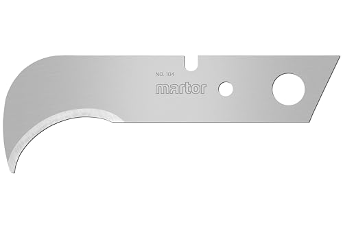 MARTOR 10 x GROSSE SPEZIALKLINGE Gebogene Klinge, Ersatzklinge Cuttermesser, Sicherheitsmesser, 93 mm Lang, 33mm Breit, Scharf, Im Spender, Nr. 104 von MARTOR