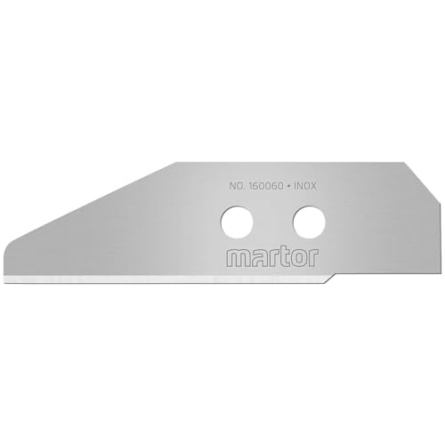 MARTOR 5 x GROSSE SPEZIALKLINGE, Abgerundete Rostfreie Klinge, Ersatzklinge Cuttermesser, 2-seitiger Schliff, Sicherheitsmesser, 66,5 mm Lang, 18,9 mm Breit, Scharf, Im Spender, Nr. 160060 MARTOR 5 x GROSSE SPEZIALKLINGE, Abgerundete Rostfreie Klinge, Ersatzklinge Cuttermesser, 2-seitiger Schliff, Sicherheitsmesser, 66,5 mm Lang, 18,9 mm Breit, Scharf, Im Spender, Nr. 160060 von MARTOR