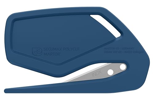 MARTOR Sicherheitsmesser, Verdeckte Klinge, SECUMAX POLYCUT, Metalldetektierbar (MDP), Profi Cuttermesser, Leicht, Kunststoff, Rechts- & Linkshänder, GS Geprüft (10 Stück) von MARTOR