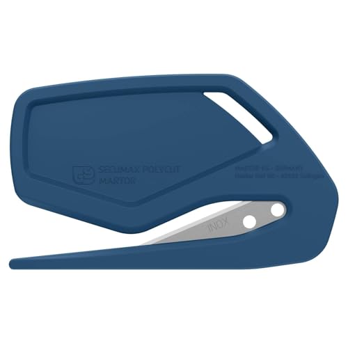 MARTOR MDP-Messer SECUMAX POLYCUT MDP mit SPITZKLINGE 185 100 Stück (Abmessung ‎76,1 x 3 x 45,1 mm, Gewicht 9,4 g, Kunststoff, Blau) 8500772.16 von MARTOR