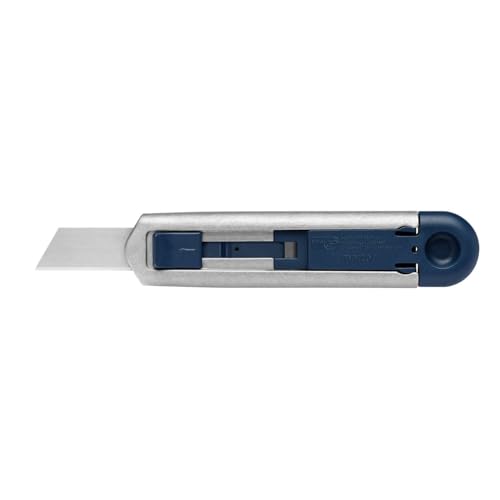 MARTOR Sicherheitsmesser Mit Klingeneinzug, SECUNORM PROFI40 MDP, Profi Cuttermesser, Lange Klinge, Aluminium, Rechts- & Linkshänder, GS Geprüft von MARTOR
