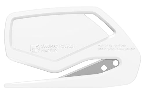 MARTOR 10 x Sicherheitsmesser, Verdeckte Klinge, SECUMAX POLYCUT, Profi Cuttermesser, Leicht, Kunststoff, Rechts- & Linkshänder, GS Geprüft von MARTOR