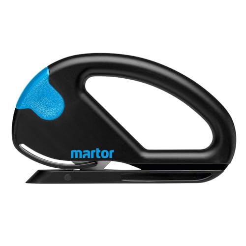 MARTOR Sicherheitsmesser SECUMAX SNITTY mit verdeckter Industrieklinge, mit Materialzuführung, Folienschneider, Papierschneider, max. 2mm Schnitttiefe, optimal für Schrumpffolie (lose) von MARTOR