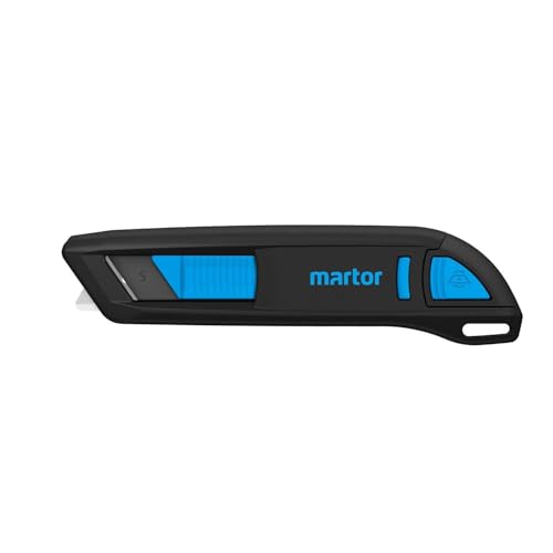 MARTOR Sicherheitsmesser Mit Klingeneinzug SECUNORM 300, Profi Cuttermesser, Leicht, Kunststoff, Rechts- & Linkshänder, GS Geprüft, 5 mm Schnitttiefe von MARTOR
