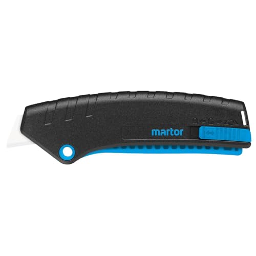 MARTOR Sicherheitsmesser mit Klingeneinzug, Keramikklinge, SECUNORM MIZAR, Profi Cuttermesser, Leicht, Kunststoff, Rechts- & Linkshänder, Logistik, GS Geprüft von MARTOR