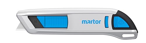 MARTOR Sicherheitsmesser mit Klingeneinzug, SECUNORM 500, Profi Cuttermesser, Aluminium, Rechts- & Linkshänder, GS Geprüft von MARTOR
