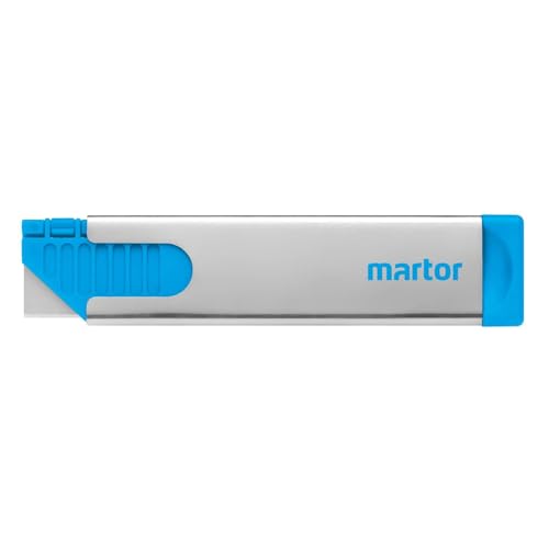 MARTOR Rostfreies Sicherheitsmesser Mit Klingeneinzug, Rostfreier Klinge, SECUNORM HANDY, Profi Cuttermesser, Klein, Stahl, Rechts- & Linkshänder, GS Geprüft von MARTOR