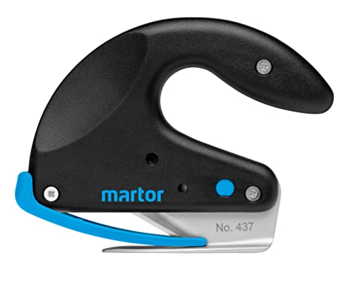 MARTOR 437.00 Messer"Secumax Opticut - nummer 437", Schwarz/Silber/Cyan von MARTOR