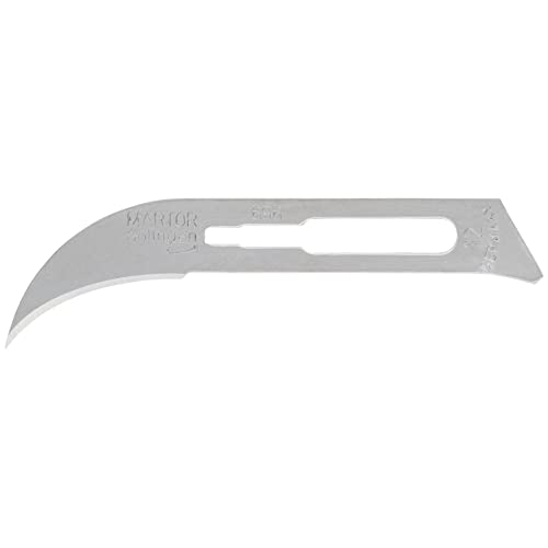 MARTOR 10 x SKALPELLKLINGE, Ersatzklingen Grafikmesser, Bastelmesser, Entgrater, 11,4 mm, Scharf, 1-fach Nutzbar, NR. 12 von MARTOR