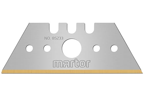 MARTOR 10 x TRAPEZKLINGE, Ersatzklingen Cuttermesser, Sicherheitsmesser, 19 mm, Scharf, Im Spender, TIN-beschichtet, 2-fach Nutzbar, NR. 85233 MARTOR 10 x TRAPEZKLINGE, Ersatzklingen Cuttermesser, Sicherheitsmesser, 19 mm, Scharf, Im Spender, TIN-beschichtet, 2-fach Nutzbar, NR. 85233 von MARTOR
