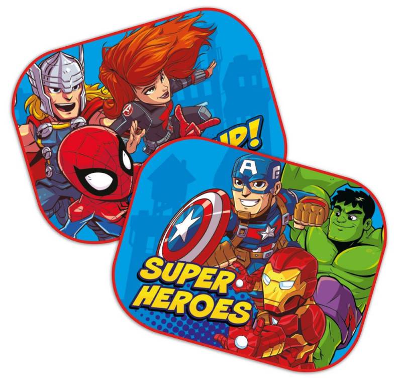 MARVEL Autosonnenschutz Marvel Avengers Kinder Sonnenschutz fürs Auto 2er Set 35x44 cm, 44 x 35 cm von MARVEL