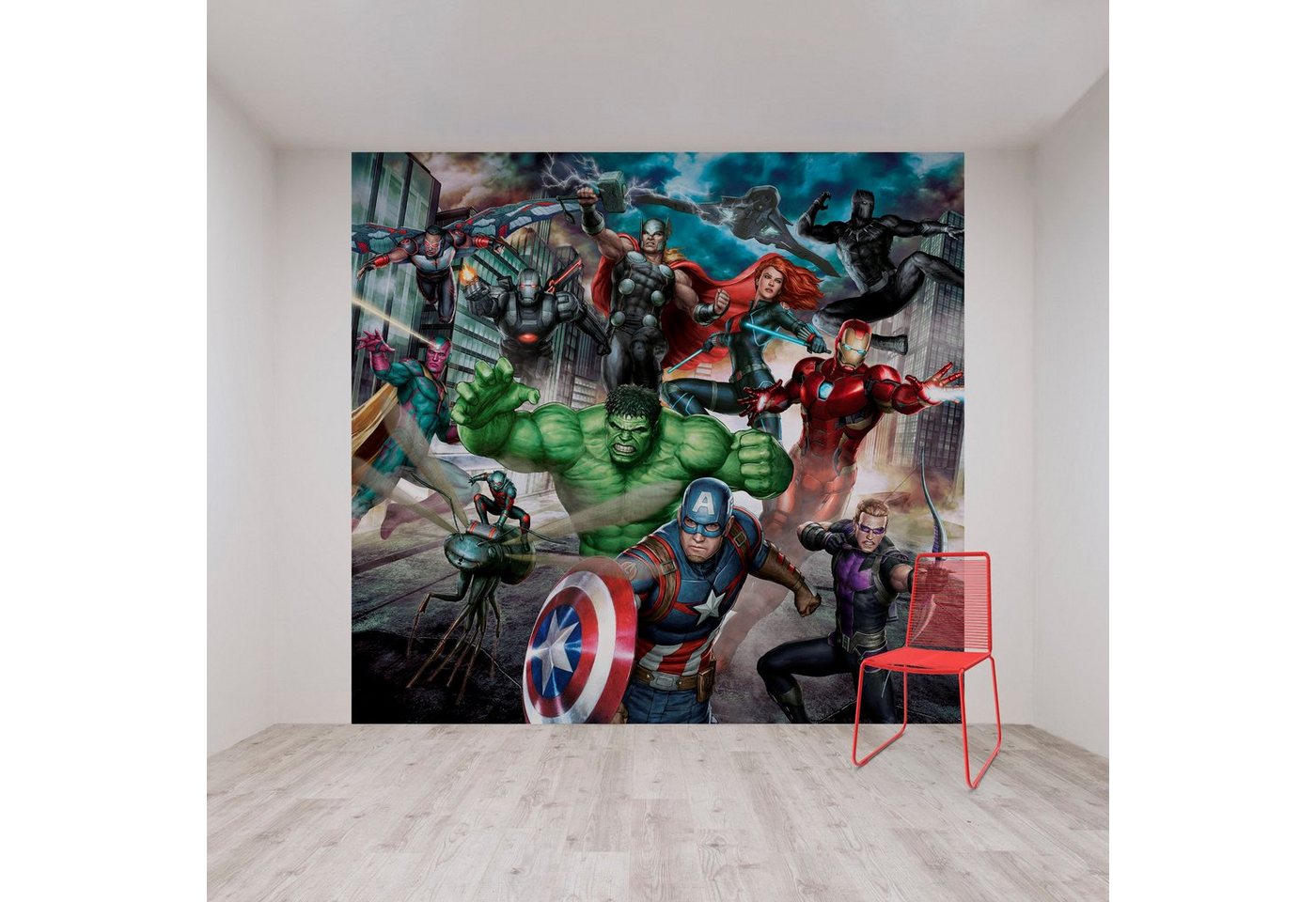 MARVEL Fototapete Avengers, (1 St), Mehrfarbig - 300x280cm von MARVEL