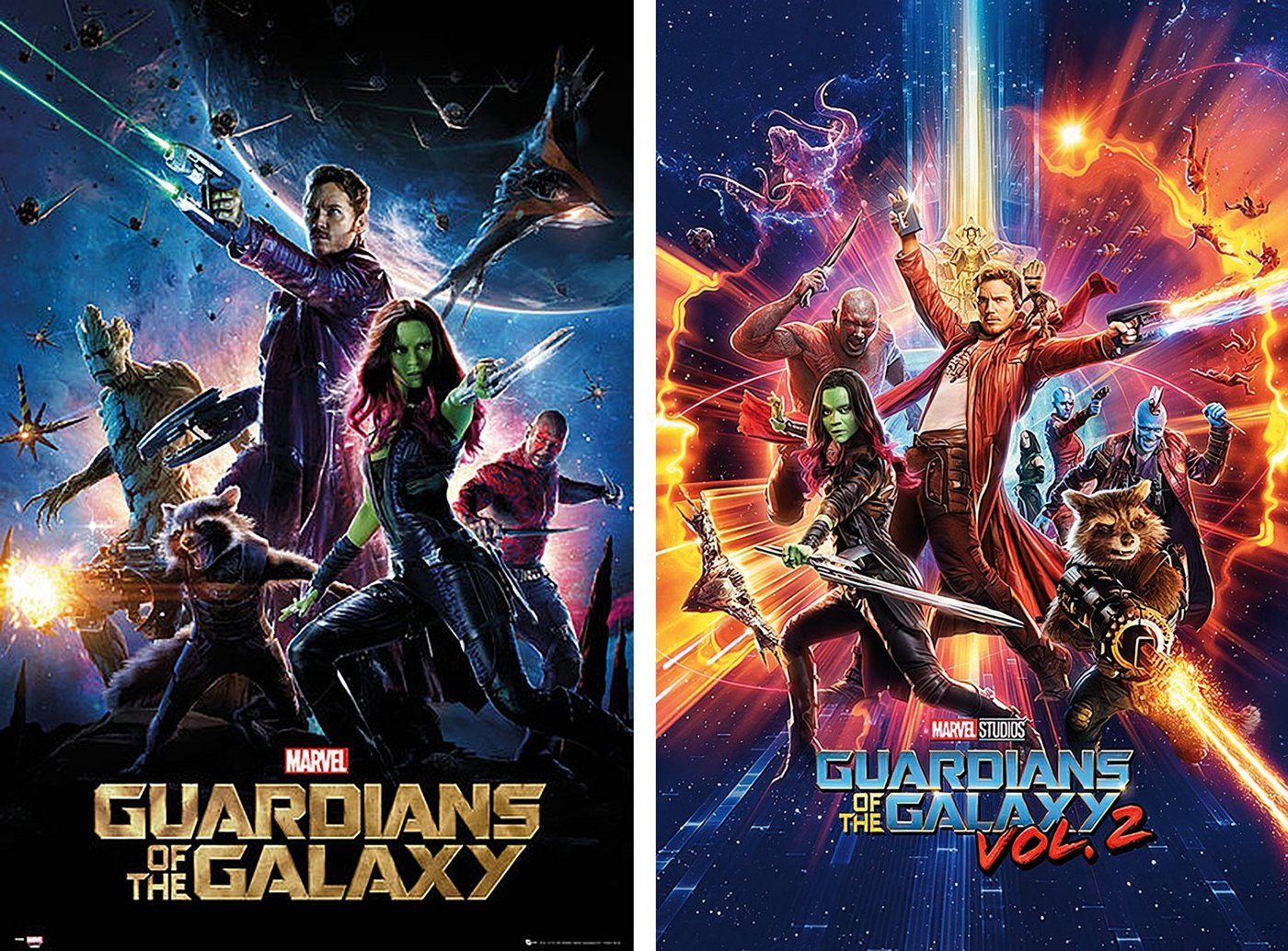 MARVEL Poster Guardians of the Galaxy Poster 2er-Set Part 1 & 2 61 x 91,5 von MARVEL
