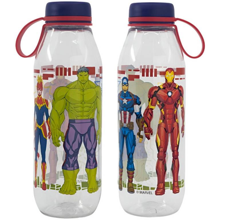 MARVEL Trinkflasche Marvel Avengers Wasserflasche Flasche 650 ml Iron Man Hulk von MARVEL