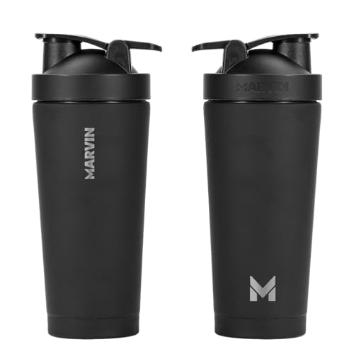 MARVIN Thermoskanne THE SHAKER 750 ml | Thermosflasche aus Edelstahl | hält 12 Stunden kalt | 8 Stunden warm | Wasserflasche aus Edelstahl | BPA-frei | auslaufsicherer Deckel | Soul von MARVIN