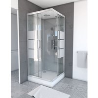 Aurlane - marwell Duschkabine Grey River 2 Square 90 x 90 x 215 cm - silber - Eckdusche - Komplettdusche - Dusche - Duschabtrennung - Duschwand Aurlane - marwell Duschkabine Grey River 2 Square 90 x 90 x 215 cm - silber - Eckdusche - Komplettdusche - Dusche - Duschabtrennung - Duschwand von AURLANE