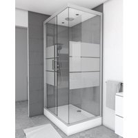 Marwell Duschkabine Grey River Rectangle 80 x 110 x 215 cm - silber - Eckdusche - Komplettdusche - Dusche - Duschabtrennung - Duschwand - Dusche von AURLANE