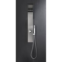 Duschpaneel Troya Duschsäule aus gebürsteten Edelstahl 100x14 cm Duschset mit 3 verschiedene Duschfunktionen Regendusche, Massagedusche und von MARWELL