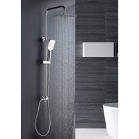 Marwell - Duschsystem Bayala Square Duschsäule mit Regendusche 20x20 cm Duschgarnitur Dusch-Set mit verstellbarer Haltestange Handbrause mit 3 von MARWELL