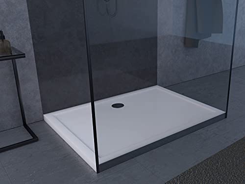 Duschtasse Duschwanne rechteckig 120 x 90 cm - hochwertige Duschtasse aus Sanitär-Acryl, passend für Duschabtrennungen mit einer Grundfläche von 120 x 90 cm von MARWELL