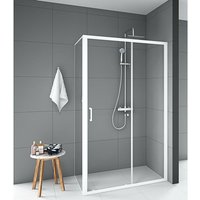 Glasdusche White Factory Rectangle - 80 x 120 x 200 cm - weiß - Eckdusche - Duschkabine - Dusche - Duschabtrennung - Duschwand - weiße Dusche Glasdusche White Factory Rectangle - 80 x 120 x 200 cm - weiß - Eckdusche - Duschkabine - Dusche - Duschabtrennung - Duschwand - weiße Dusche von MARWELL